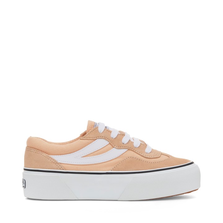 Superga 3041 Revolley Colorblock Platf Roza Breskva-bijela
