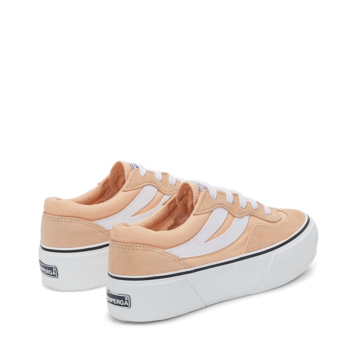 Superga 3041 Revolley Colorblock Platf Roza Breskva-bijela