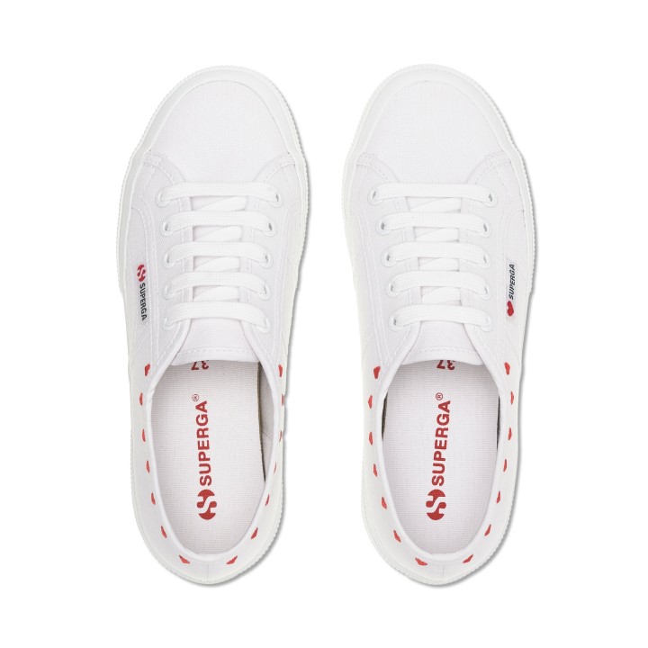 Superga 2750 Mala Srca Vez Bijelo-crveno Srce