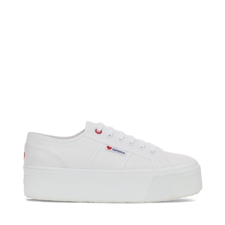 Superga 2790 Malo Srce Vez Bijelo-crveno Srce