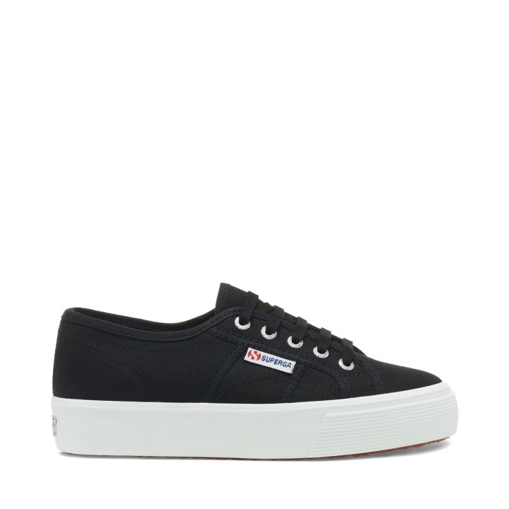 Superga 2730 Srednja Platforma Crno-f Bijela