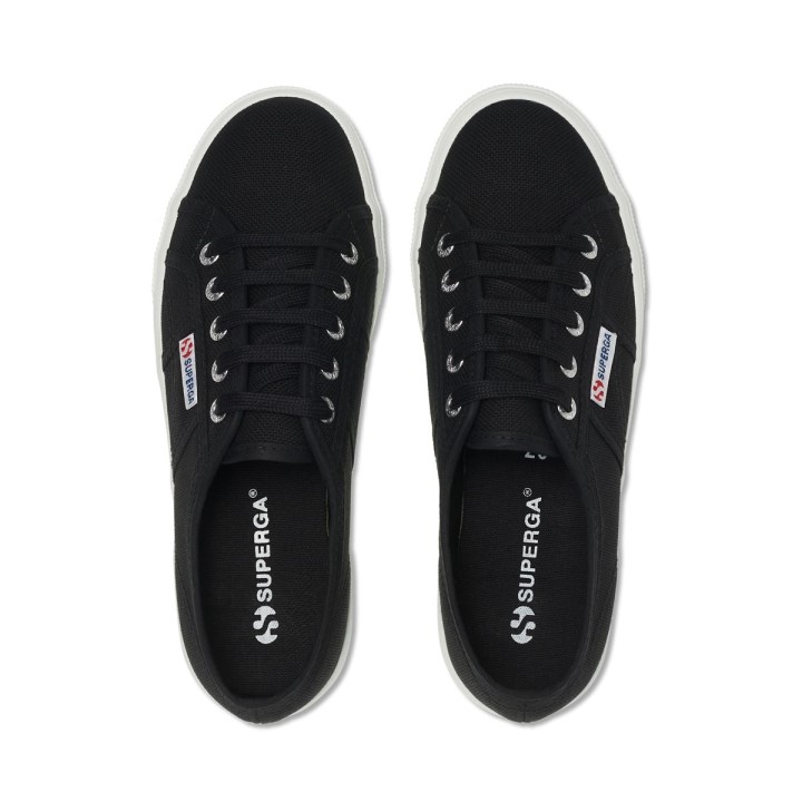 Superga 2730 Srednja Platforma Crno-f Bijela