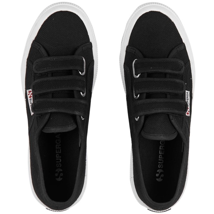 Superga 2750 Cot3strapu Crno-f Bijelo