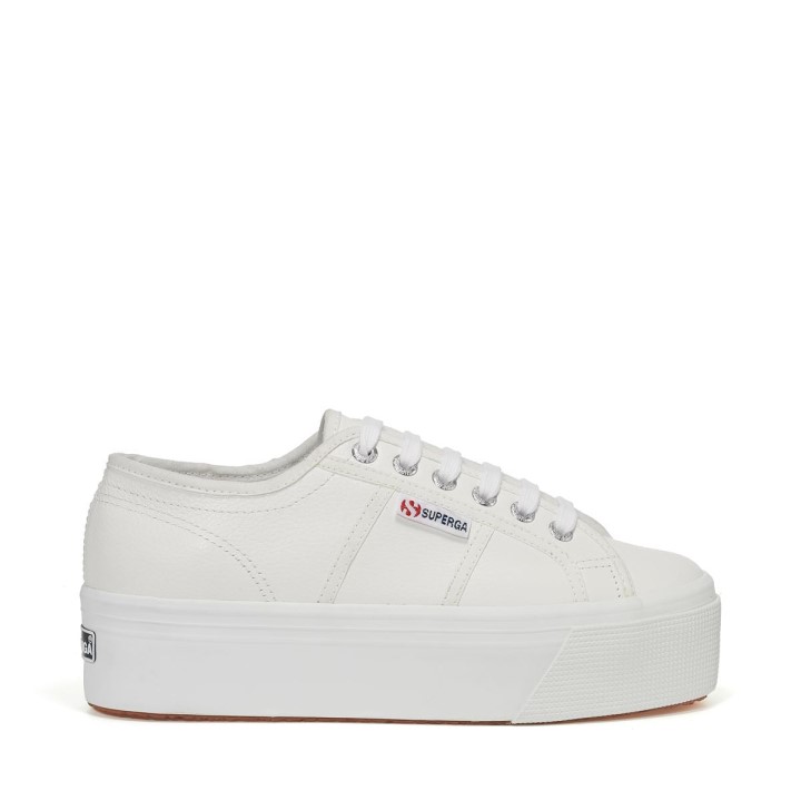 Superga 2790 Tumbana Koža Bijela