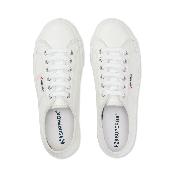 Superga 2790 Tumbana Koža Bijela