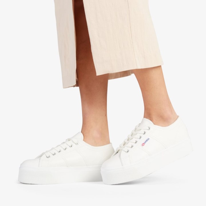 Superga 2790 Tumbana Koža Bijela