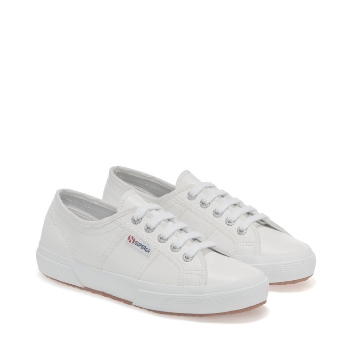Superga 2750 Tumbana Koža Bijela