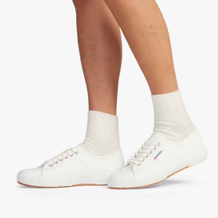 Superga 2750 Tumbana Koža Bijela