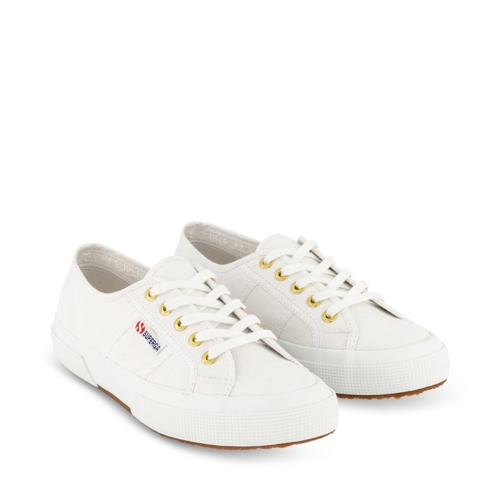 Superga 2750 Cotu Classic Bijelo-zlatno-bijelo-žuto Zlato