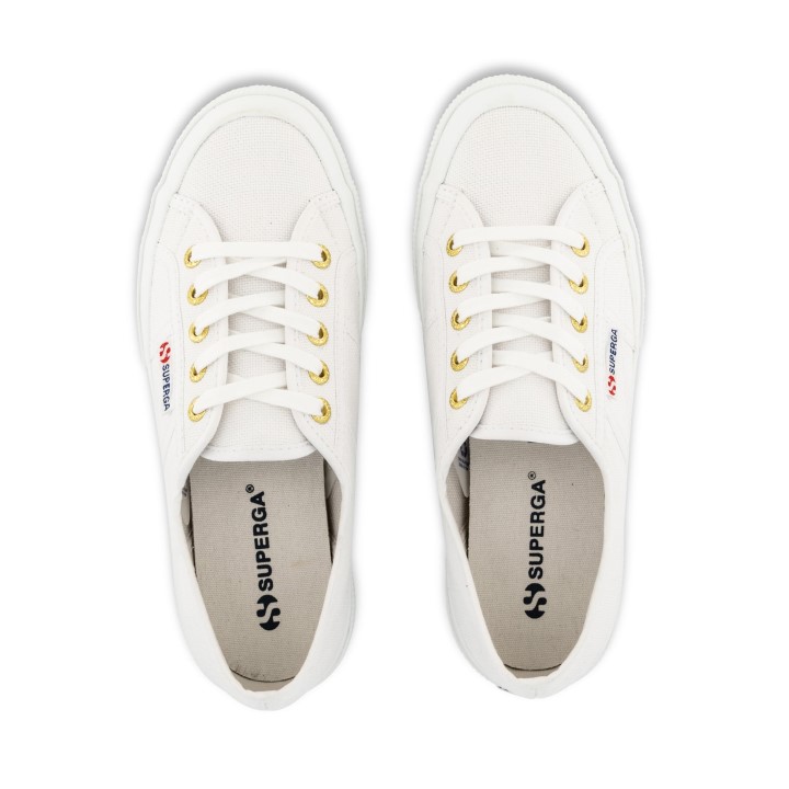 Superga 2750 Cotu Classic Bijelo-zlatno-bijelo-žuto Zlato