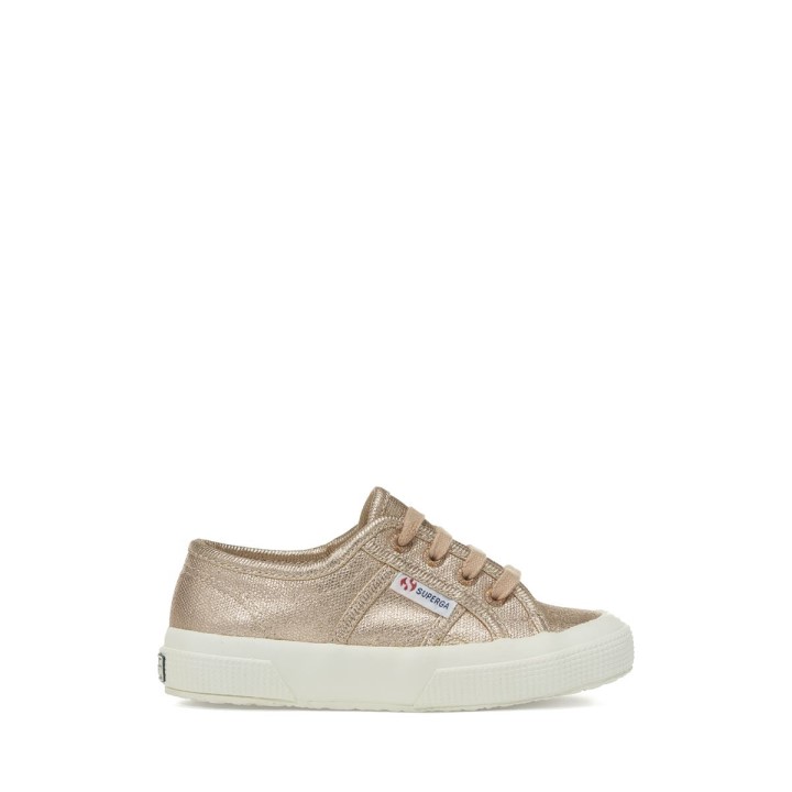 Superga 2750 Kids Metalik Platno Roza Koža Mat