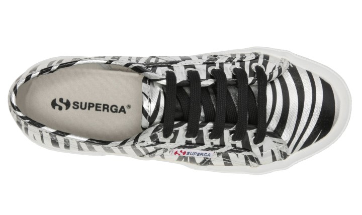 Superga 2750 - Fancotmetmatw Siva Srebrna Zebra
