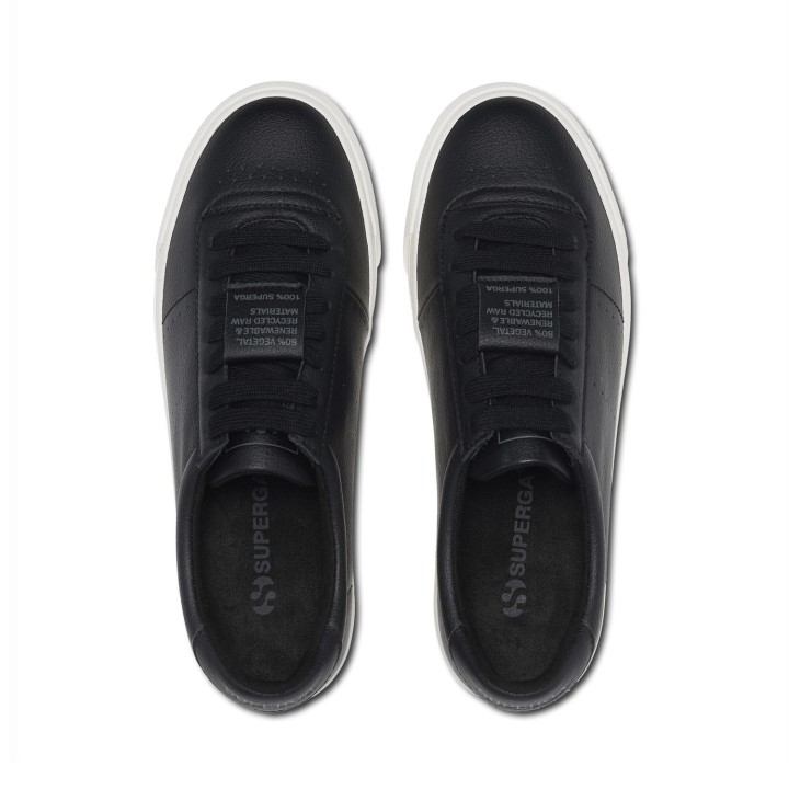 Superga 4834 Club S Up Crno-bijela Fau Na Bazi Grožđa