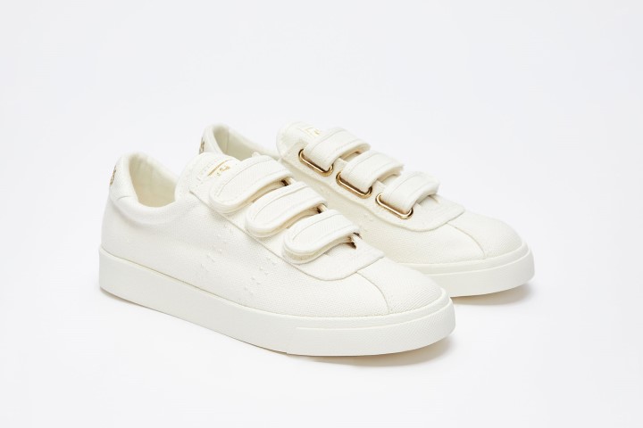 Superga 2843 Club S 3 Remena Pamuk Bijelo-zlatno-bijela Av