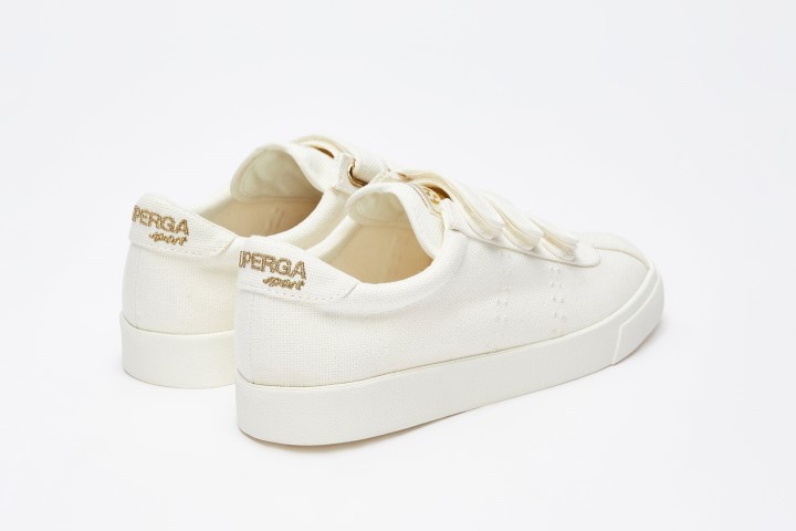 Superga 2843 Club S 3 Remena Pamuk Bijelo-zlatno-bijela Av