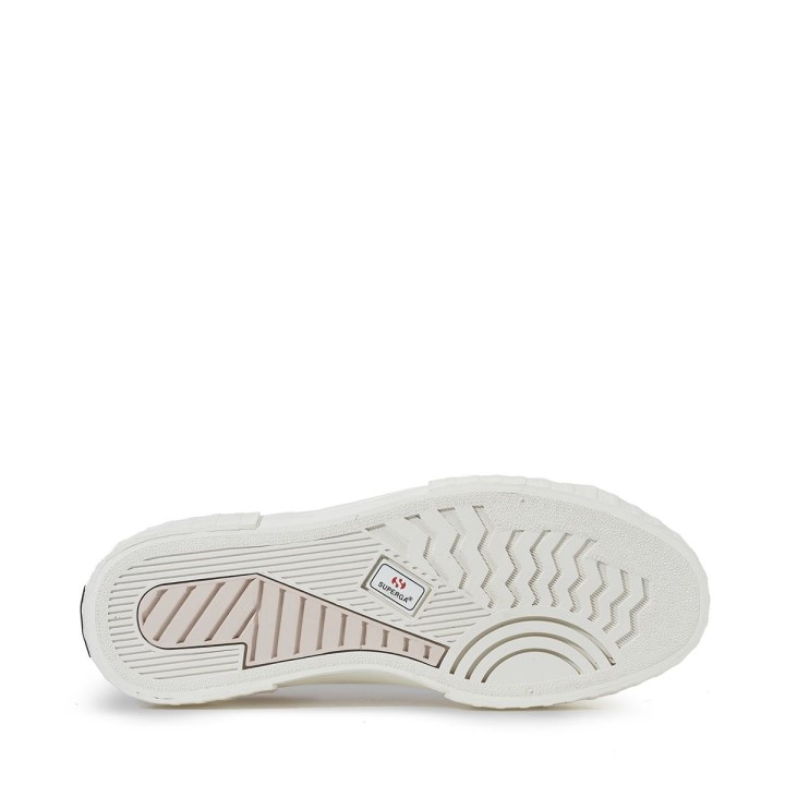 Superga 2631 Prugasta Platforma Veganska Fau Bež Bijela