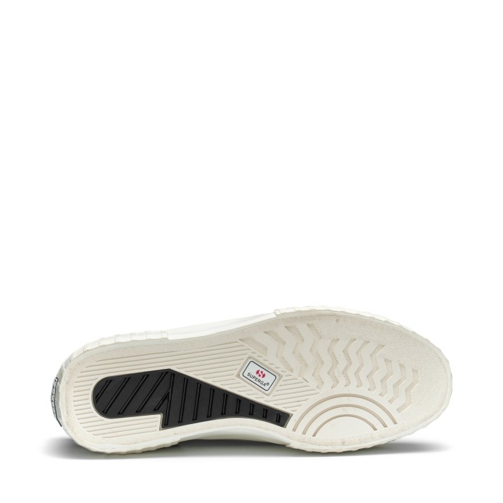 Superga 2631 Prugasta Platforma Veganska Fau Crno-bijela