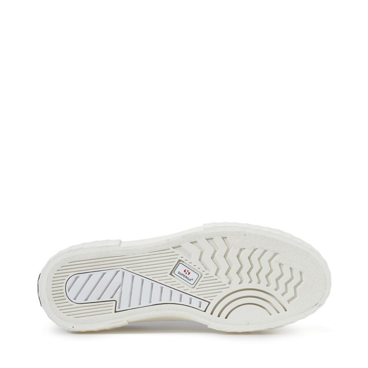 Superga 2631 Prugasta Platforma Veganska Fau Bijela