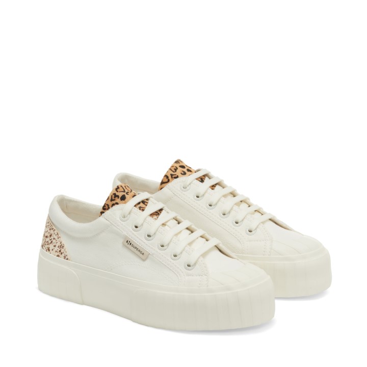 Superga 2631 Detalji Teleće Dlake Bijele Mrlje Leoparda