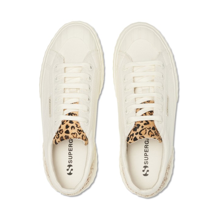 Superga 2631 Detalji Teleće Dlake Bijele Mrlje Leoparda