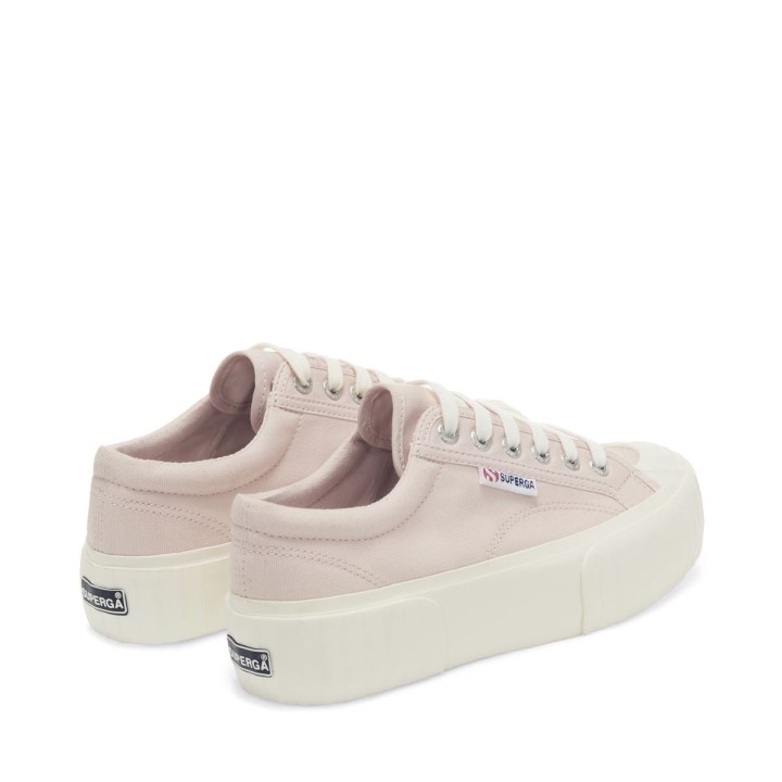 Superga 2631 Prugasta Platforma Roza Badem