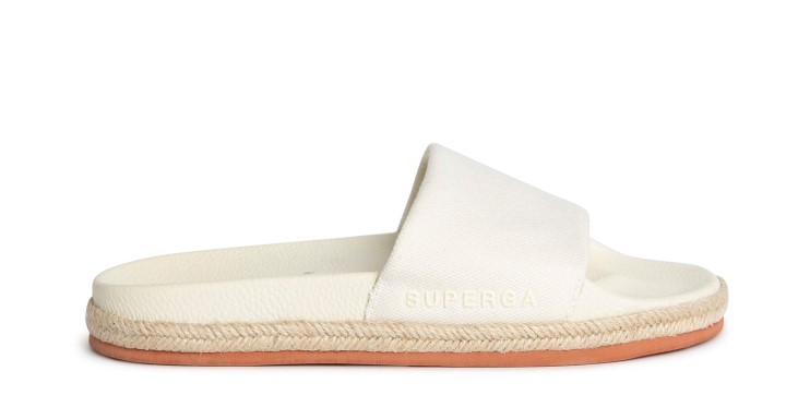 Superga 1908 Slajdovi Organsko Platno Konop Crvena Cikla