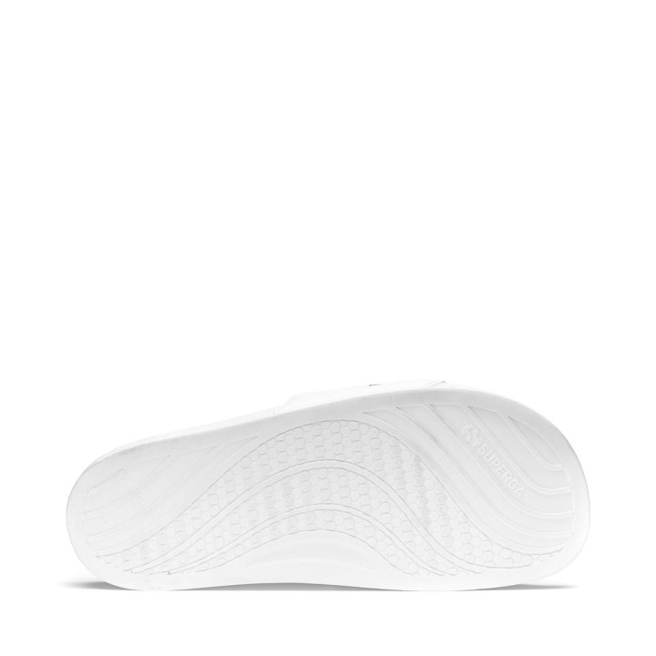 Superga 1908 Dijapozitivi Polysoft Bijeli Crni Bijeli