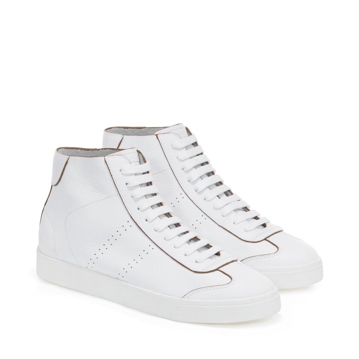 Superga 2871 Club S Raw Cut Koža Bijela Narančasta Prašnjava