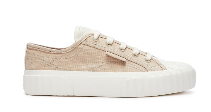 Superga 2630 Organsko Platno Prirodno Obojeno Korov-ružičasto Magenta Lišće