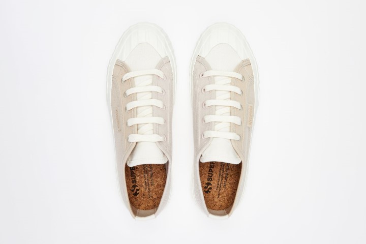 Superga 2630 Organsko Platno Prirodno Obojeno Korov-ružičasto Magenta Lišće