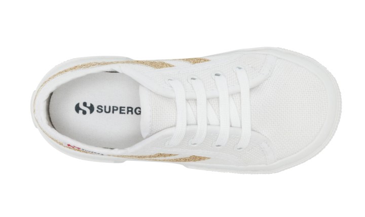 Superga 2953 Lastin Rep Cotmicroglit Bijelo-zlato