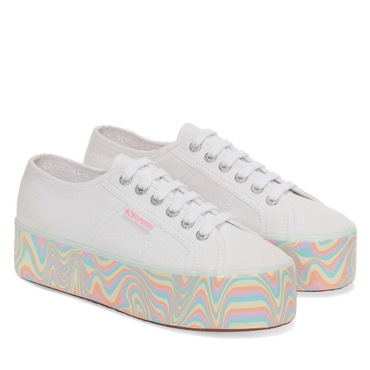Superga 2790 Multicolor Liquify Sole Bijelo-višebojne Pastele