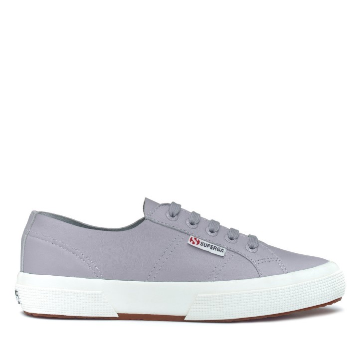 Superga 2750 Nepodstavljena Nappa Plava Lt Siva-f Avorio