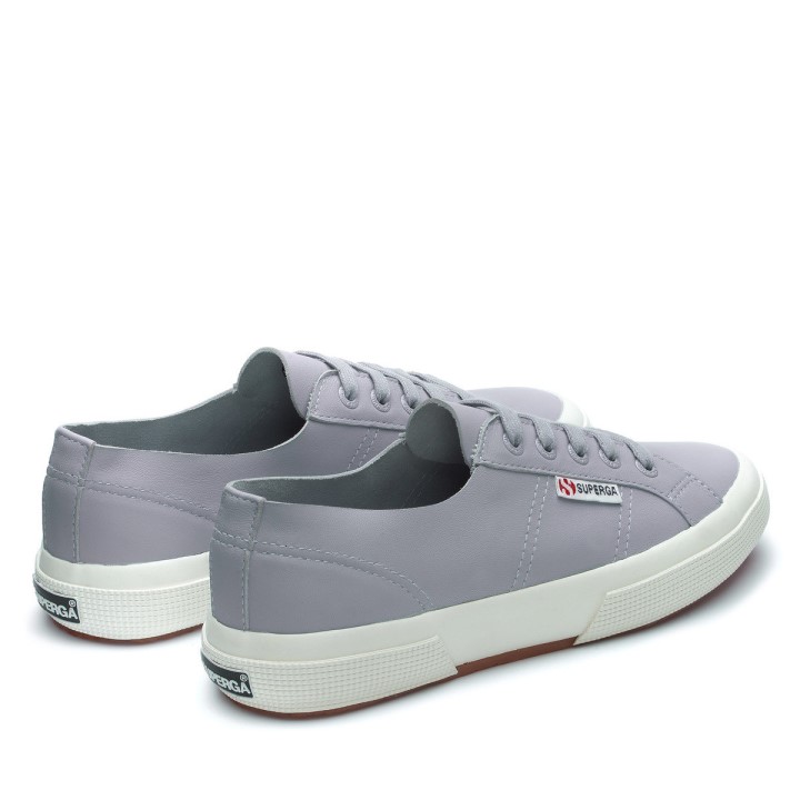 Superga 2750 Nepodstavljena Nappa Plava Lt Siva-f Avorio