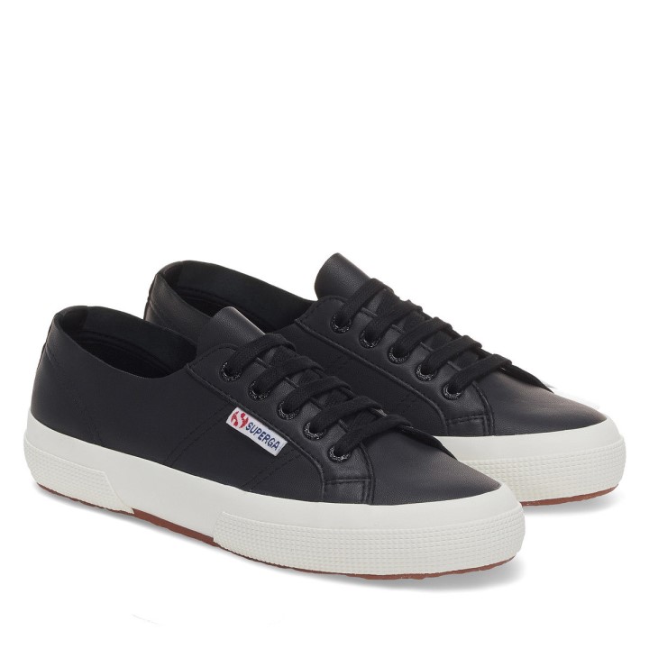 Superga 2750 Nepodstavljena Napa Crna-f Avorio
