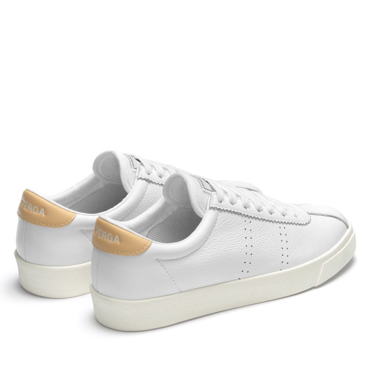 Superga 2843 Club S Comfort Koža Bijelo-žuta Lt F Avorio