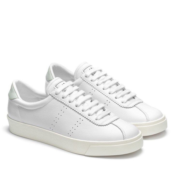 Superga 2843 Club S Udobnost Koža Bijelo-azurno Ice-f Avorio