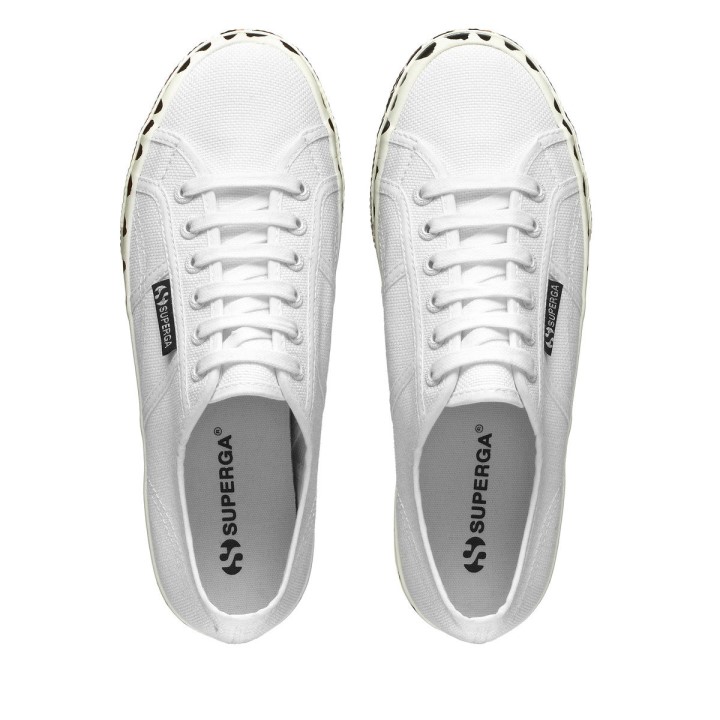 Superga 2790 Svijetli Leopard Foxing Print Bijeli Avorio-f Lt Bež Leopard