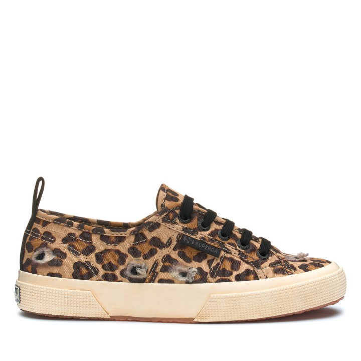 Superga 2750 Ripped Leopard Classic Leopard-crna