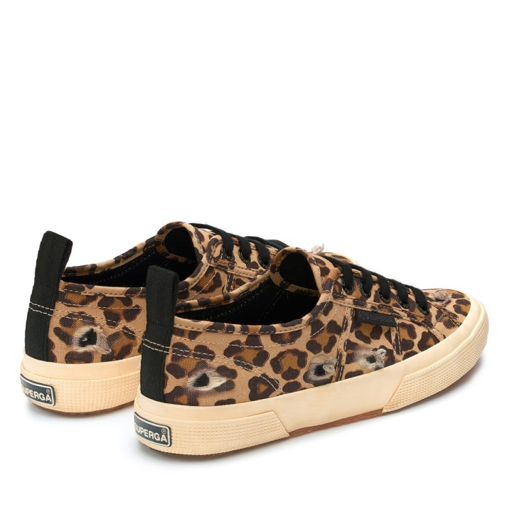Superga 2750 Ripped Leopard Classic Leopard-crna