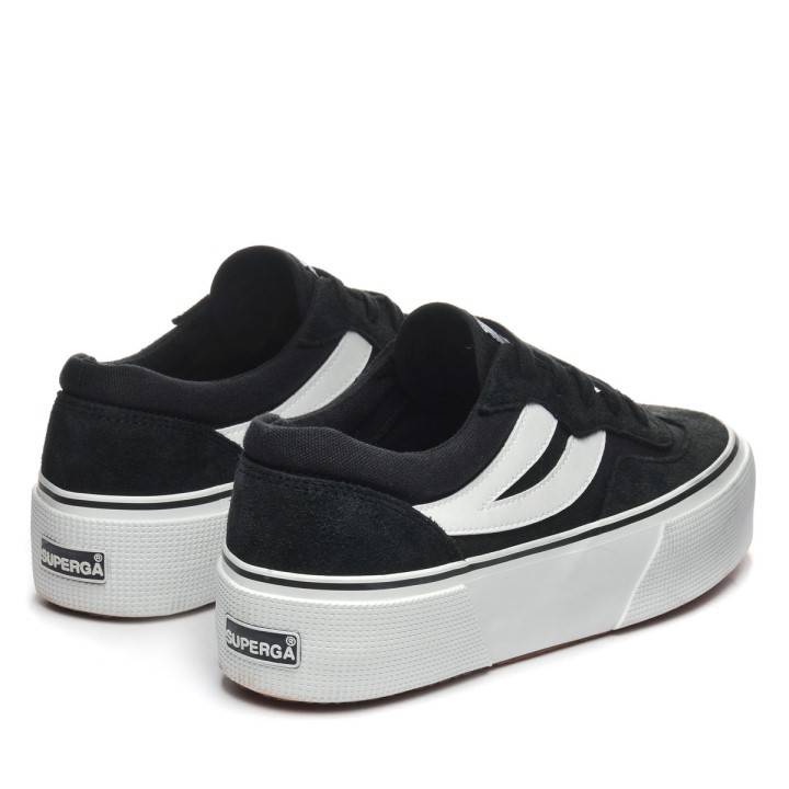 Superga 3041 Revolley Colourblock Platforma Crno-bijela