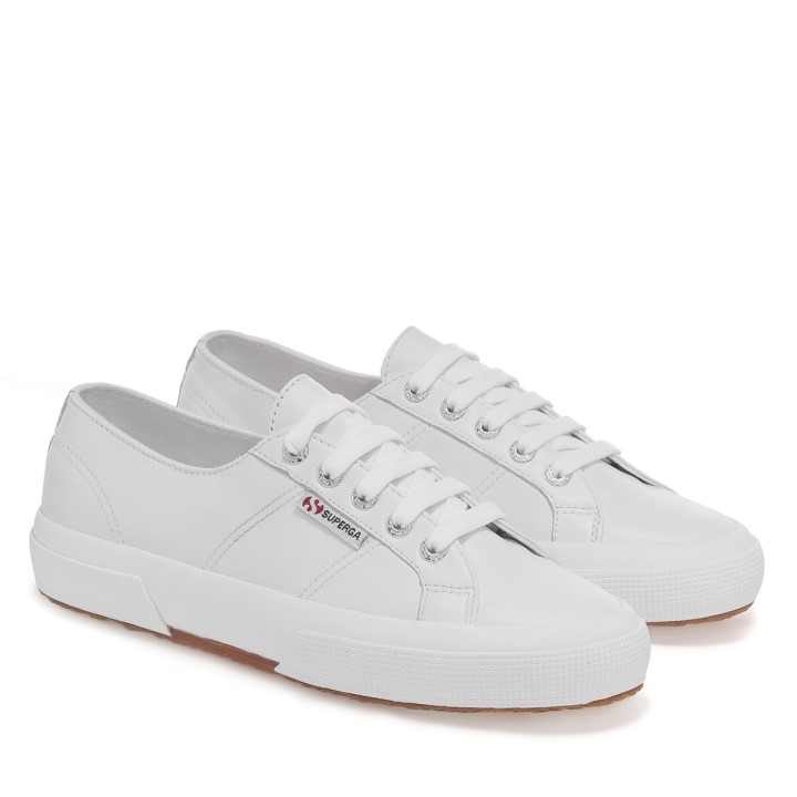 Superga 2750 Nappa Lea Optički Bijela