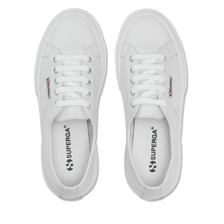 Superga 2750 Nappa Lea Optički Bijela