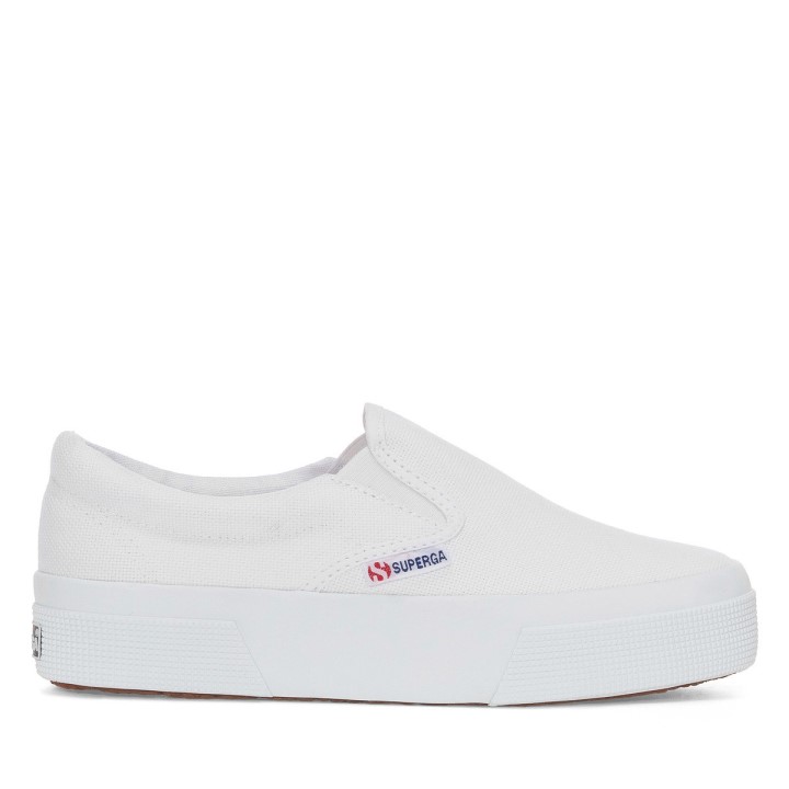 Superga 2740 Platforma Slip Na Bijelom
