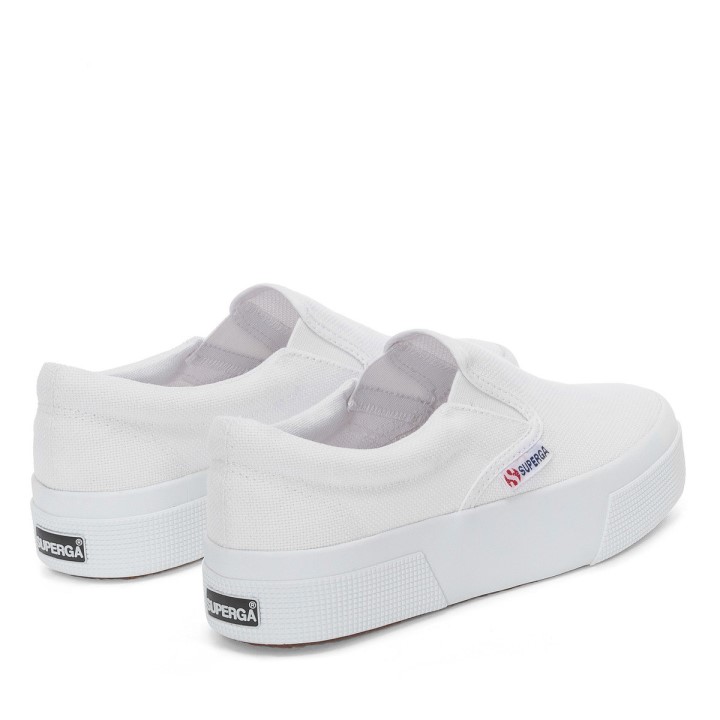 Superga 2740 Platforma Slip Na Bijelom