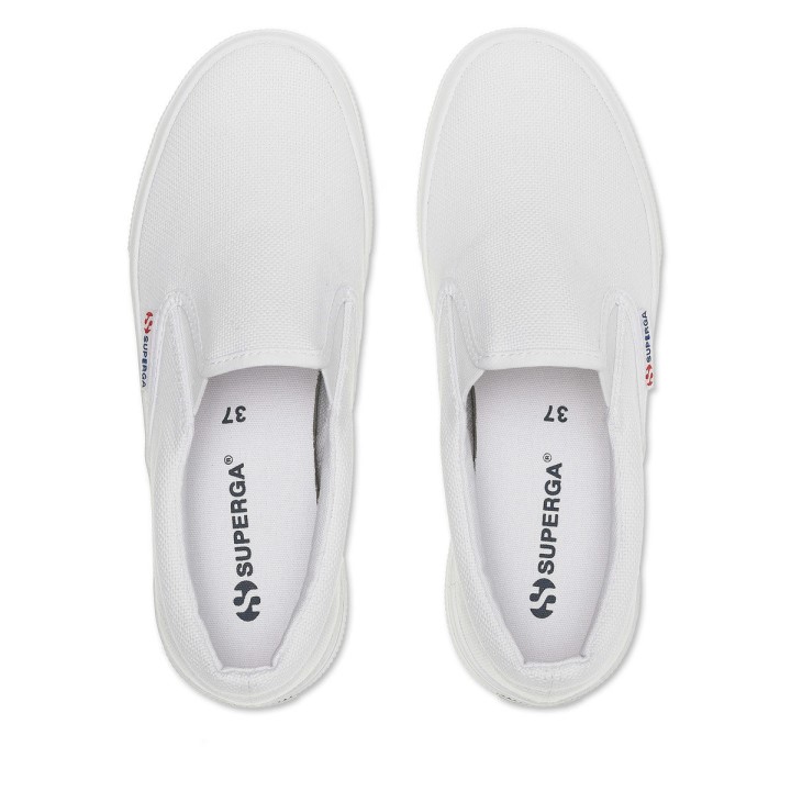 Superga 2740 Platforma Slip Na Bijelom
