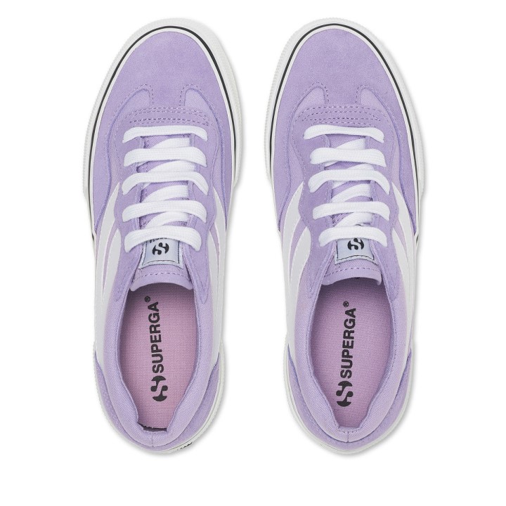 Superga 3041 Revolley Colourblock Platforma Ljubičasta Lila-bijela