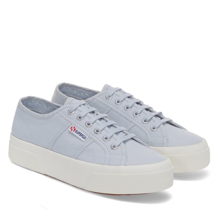 Superga 2740 Platforma Siva Lilla-f Avorio