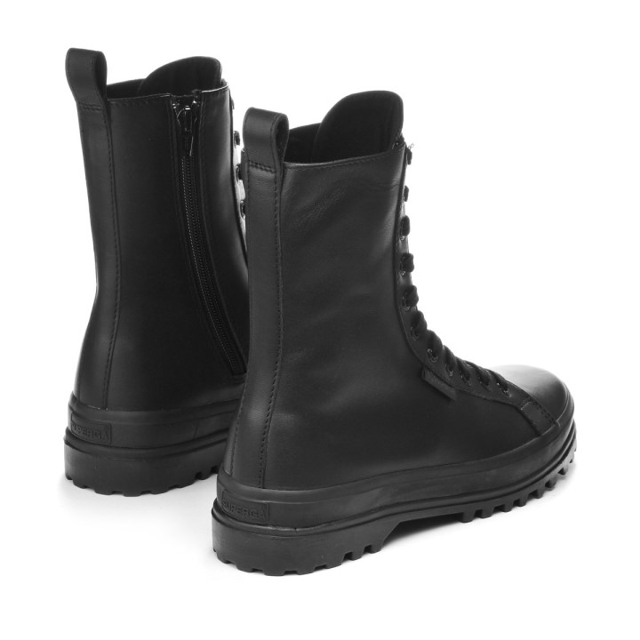 Superga 2641 Alpina Visoka Napa Totalna Crna Crna