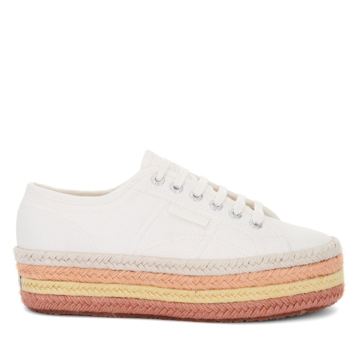 Superga 2790 Višebojni Konop Bijeli Avorio-bgesso-oapricot-b